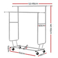 Artiss Clothes Rack Double Rail Adjustable Coat Stand Hanger
