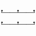 Artiss Clothes Rack Garment Rail Metal Industrial Pipe Wall Mounted 2 Pack