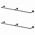 Artiss Clothes Rack Garment Rail Metal Industrial Pipe Wall Mounted 2 Pack