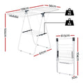 Artiss 2 Tier Clothes Rack Airer Foldable 139cm White