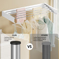 Artiss Clothes Rack Wall Mounted Airer Foldable Hidden Space 5 Rods White