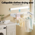 Artiss Wall Mounted Clothes Rack Foldable Airer White