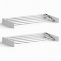 Artiss Set of 2 Clothes Rack Wall Mounted Airer Foldable White