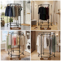 Artiss Clothes Rack 6 Rods Airer Rail with Wheels