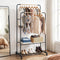 Artiss Double Rod Clothes Rack Airer with Storage Shelf