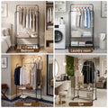 Artiss Double Rod Clothes Rack Airer with Storage Shelf