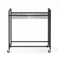 Artiss Pants Trolley Mobile Clothes Rack Clothing Stand with 30 Hangers Wheels Storage Organizer Bag