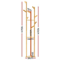 Artiss 2X Clothes Rack Airer Coat Stand 9 Hooks Bamboo