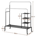 Artiss Clothes Rack Double Rod Airer Rail Coat Stand Hanger Storage Shelf