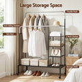 Artiss Clothes Rack Double Rod Airer Rail Coat Stand Hanger Storage Shelf