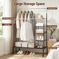 Artiss Double Rod Clothes Rack Coat Stand Hanger Storage Shelf 80cm