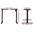 Artiss Electric Standing Desk Frame Black 70KG Height Adjustable