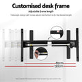 Artiss Electric Standing Desk Frame Black 70KG Height Adjustable