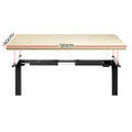 Artiss Electric Standing Desk 120cm White Oak Motorised