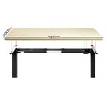 Artiss Electric Standing Desk 140cm White Oak Motorised