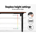 Artiss Motorised Standing Desk 120cm Rustic Brown