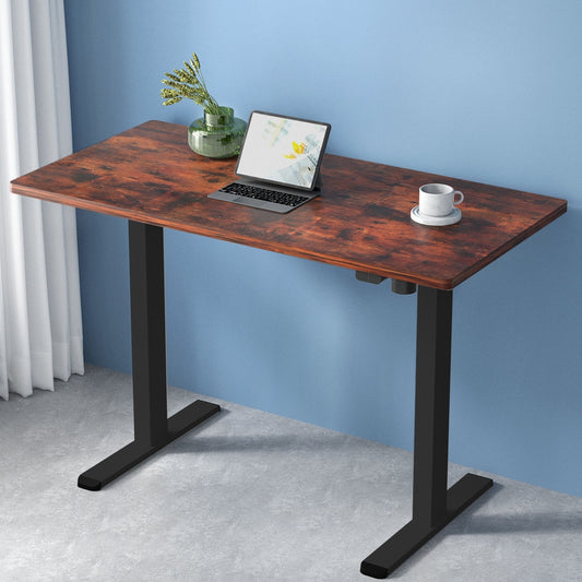 Artiss Motorised Standing Desk 120cm Rustic Brown