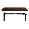 Artiss Electric Standing Desk 140cm Walnut Motorised