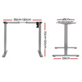 Artiss Electric Standing Desk Frame Grey 70kg Load Adjustable