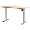Artiss 120cm Motorised Standing Desk White Oak