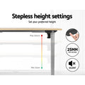 Artiss 120cm Motorised Standing Desk White Oak