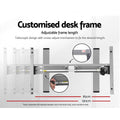 Artiss 120cm Motorised Standing Desk White Oak