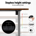 Artiss 120cm Motorised Standing Desk Rustic Brown