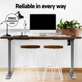 Artiss 120cm Motorised Standing Desk Rustic Brown