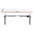 Artiss Electric Standing Desk 120cm White Motorised