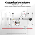 Artiss Electric Standing Desk Frame Height Adjustable 70kg White