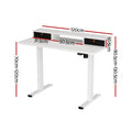 Artiss 120cm Electric Standing Desk w Storage Shelf Drawer