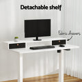 Artiss 120cm Electric Standing Desk w Storage Shelf Drawer