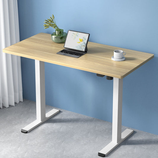 Artiss 120cm Electric Standing Desk Sit Stand White Oak