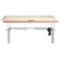 Artiss Motorised Sit Stand Desk 140cm White Oak