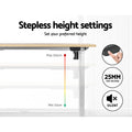 Artiss Motorised Sit Stand Desk 140cm White Oak