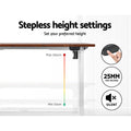Artiss Electric Standing Desk 120cm Rustic Brown Sit Stand