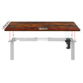 Artiss 140cm Motorised Sit Stand Desk Rustic Brown