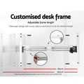 Artiss 140cm Motorised Sit Stand Desk Rustic Brown