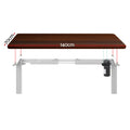 Artiss 140cm Motorised Sit Stand Desk Walnut