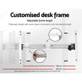 Artiss Motorised Sit Stand Desk 120CM White Electric