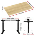 Artiss 120cm Motorised Standing Desk Dual Motor Oak