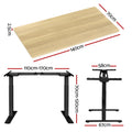 Artiss Electric Standing Desk Dual Motor 140cm White Oak
