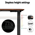 Artiss Standing Desk Motorised Dual Motor Rustic Brown 120cm