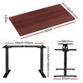 Artiss Standing Desk Electric Dual Motor 120cm Walnut
