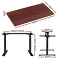 Artiss Standing Desk Motorised Dual Motor 140CM Walnut