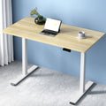 Artiss 120cm Motorised Standing Desk Dual Motor White Oak