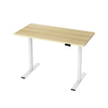 Artiss 120cm Motorised Standing Desk Dual Motor White Oak