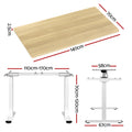 Artiss Standing Desk Motorised 140cm Dual Motor White Oak
