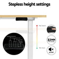 Artiss Standing Desk Motorised 140cm Dual Motor White Oak