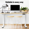 Artiss Standing Desk Motorised 140cm Dual Motor White Oak